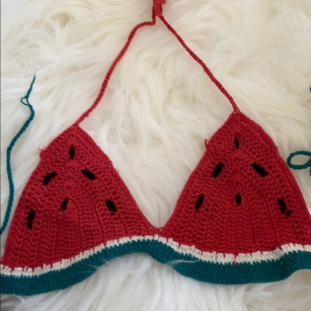 Watermelon crochet bikini/bra/top